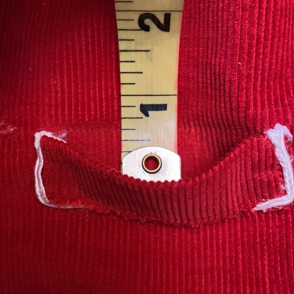 Vintage Buttons & Red corduroy Unisex Childs Vest - Picture 10 of 13